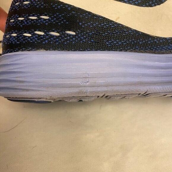 Nike Women's Size 7 Lunar Tempo 2 Athletic Sneaker Shoes Black Blue Pre-Owned - Picture 8 of 8